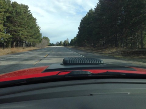 Mustang GT / A view of the road over the hood